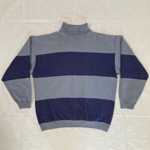 Vintage 90s GAP Striped Turtleneck Sweatshirt | S